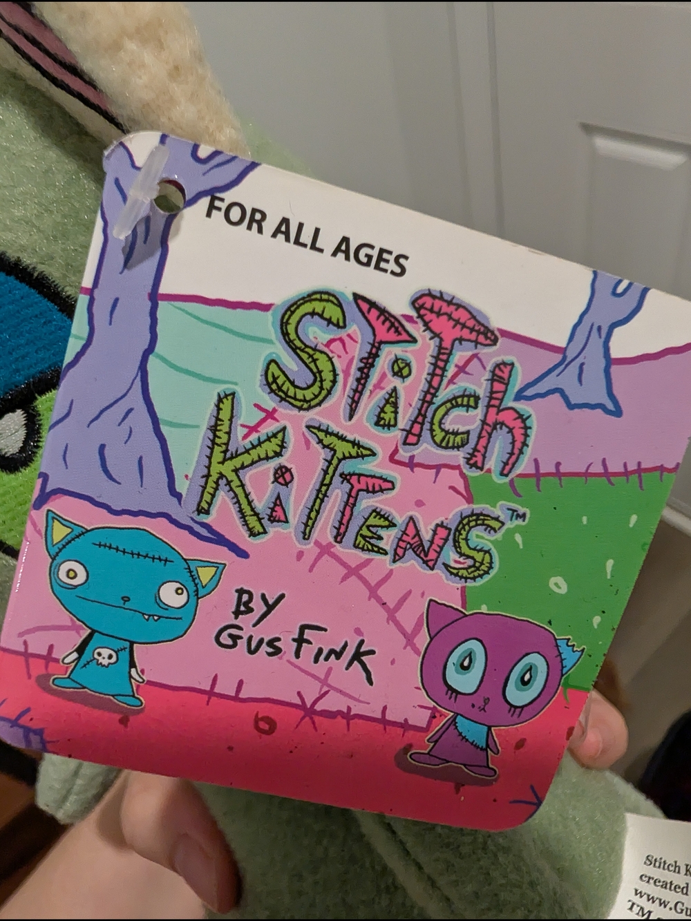Herb Cumberflop Stitch Kittens by Gus Fink - green zombie cat plush - Picture 4 of 8